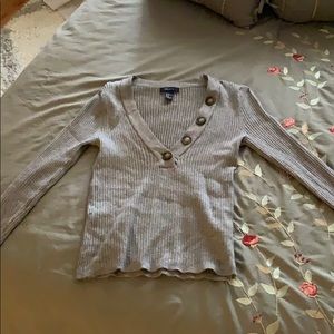 Grey buttoned sweater